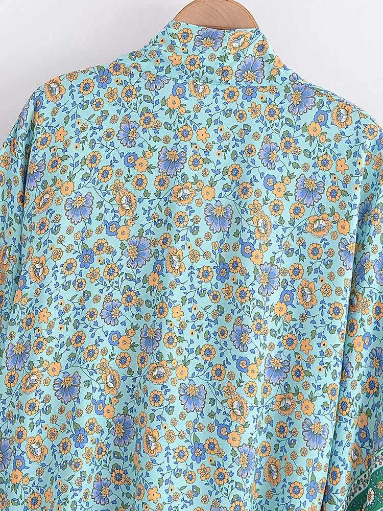 Juniper Dream Boho Floral Print Crop Top