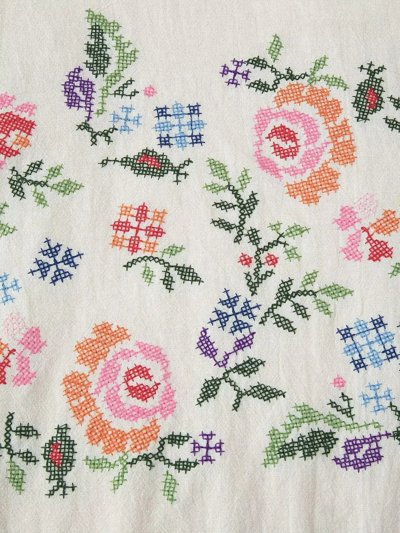 Blush Meadow Floral Embroidered Boho Cardigan