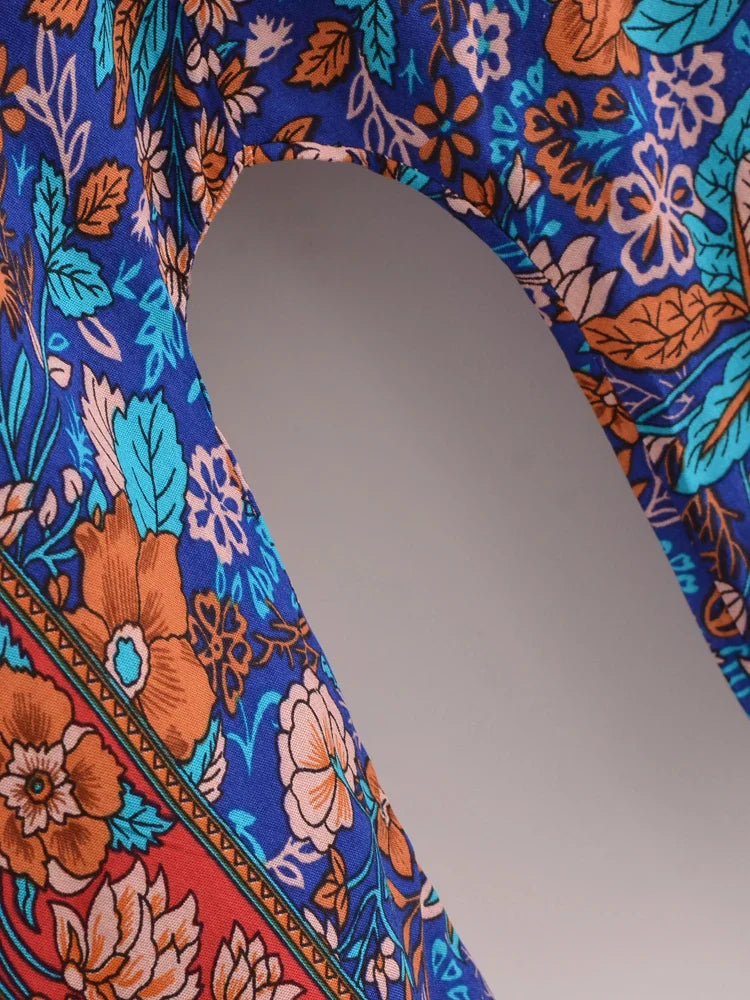Passionate Bloom Boho Floral Print Crop Top