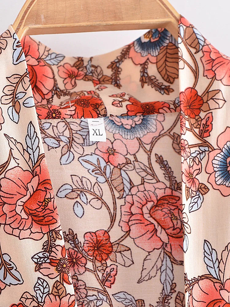 Desert Rose Boho Floral Print Crop Top