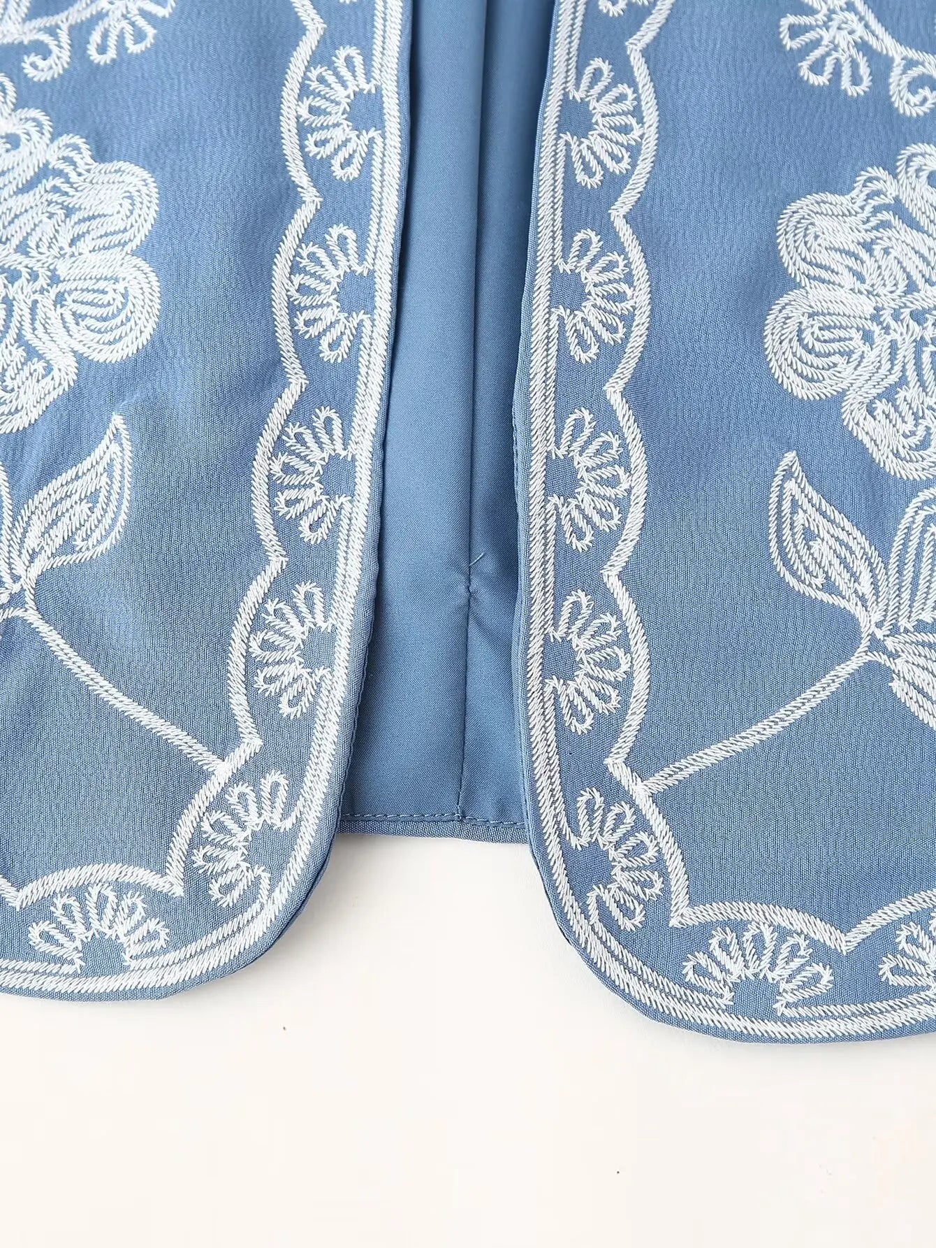 Crystal Bloom Boho Floral Embroidered Vest
