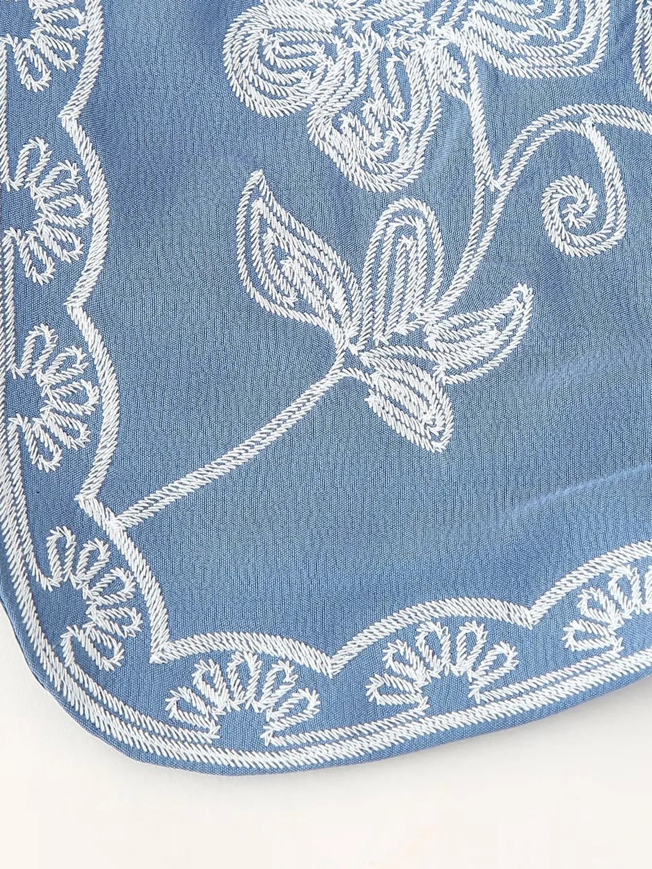 Crystal Bloom Boho Floral Embroidered Vest