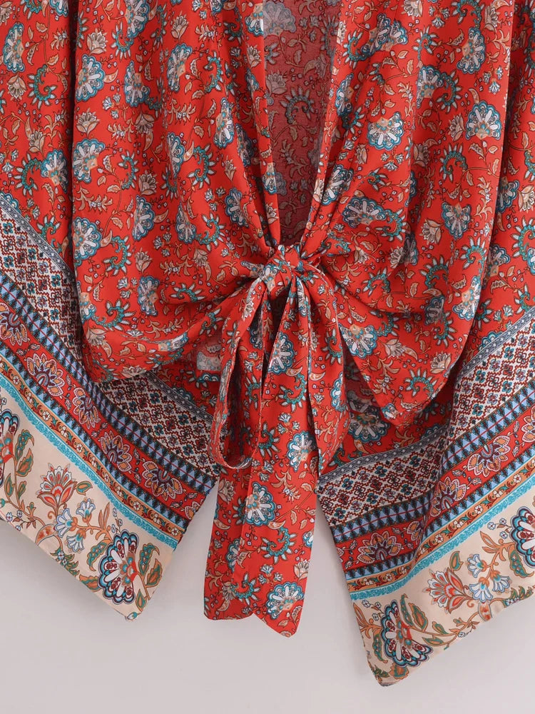 Meadow Magic Boho Floral Print Crop Top
