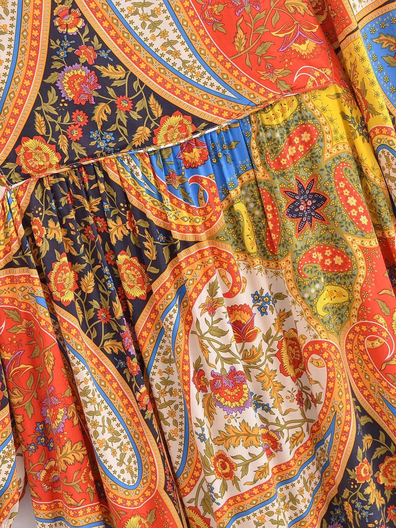 Festival Spirit Boho Floral Print Maxi Dress