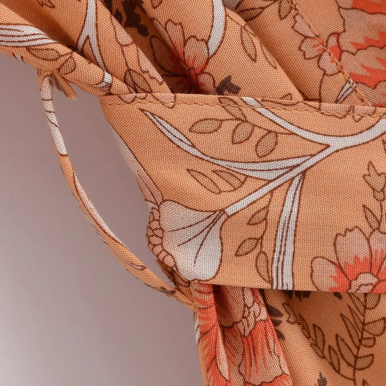 Royal Rose Boho Floral Print Short Robe