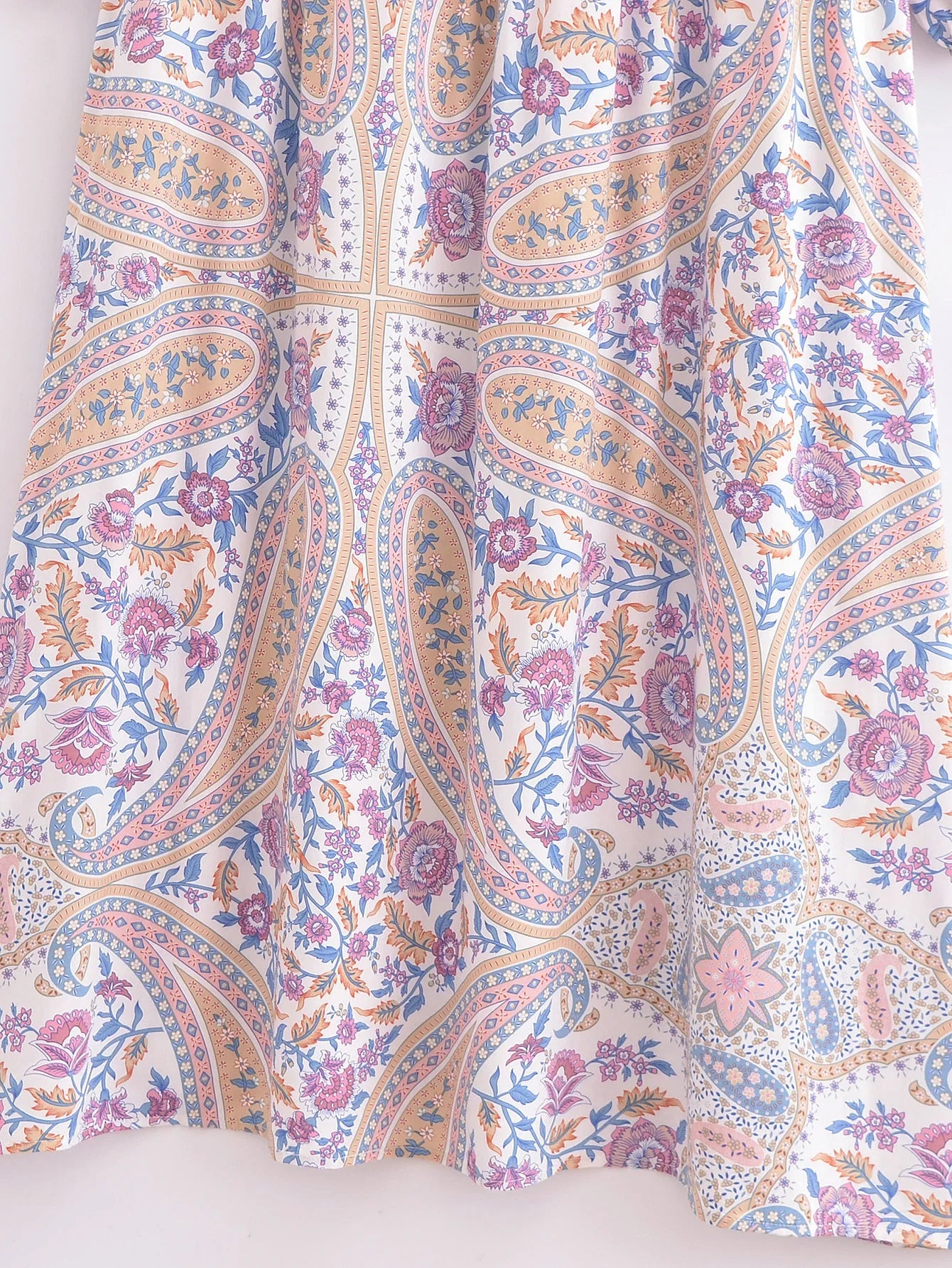 Lavender Daydream Boho Floral Print Maxi Dress