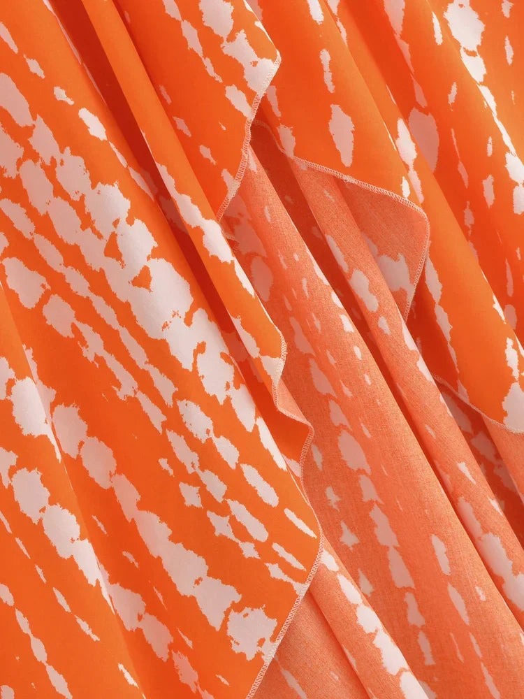 Tangerine Tide Boho Maxi Dress
