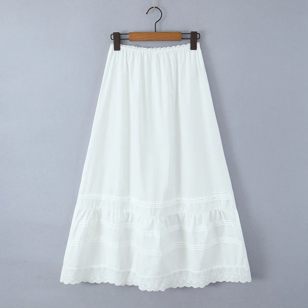 White Dawn Lace Midi Skirt