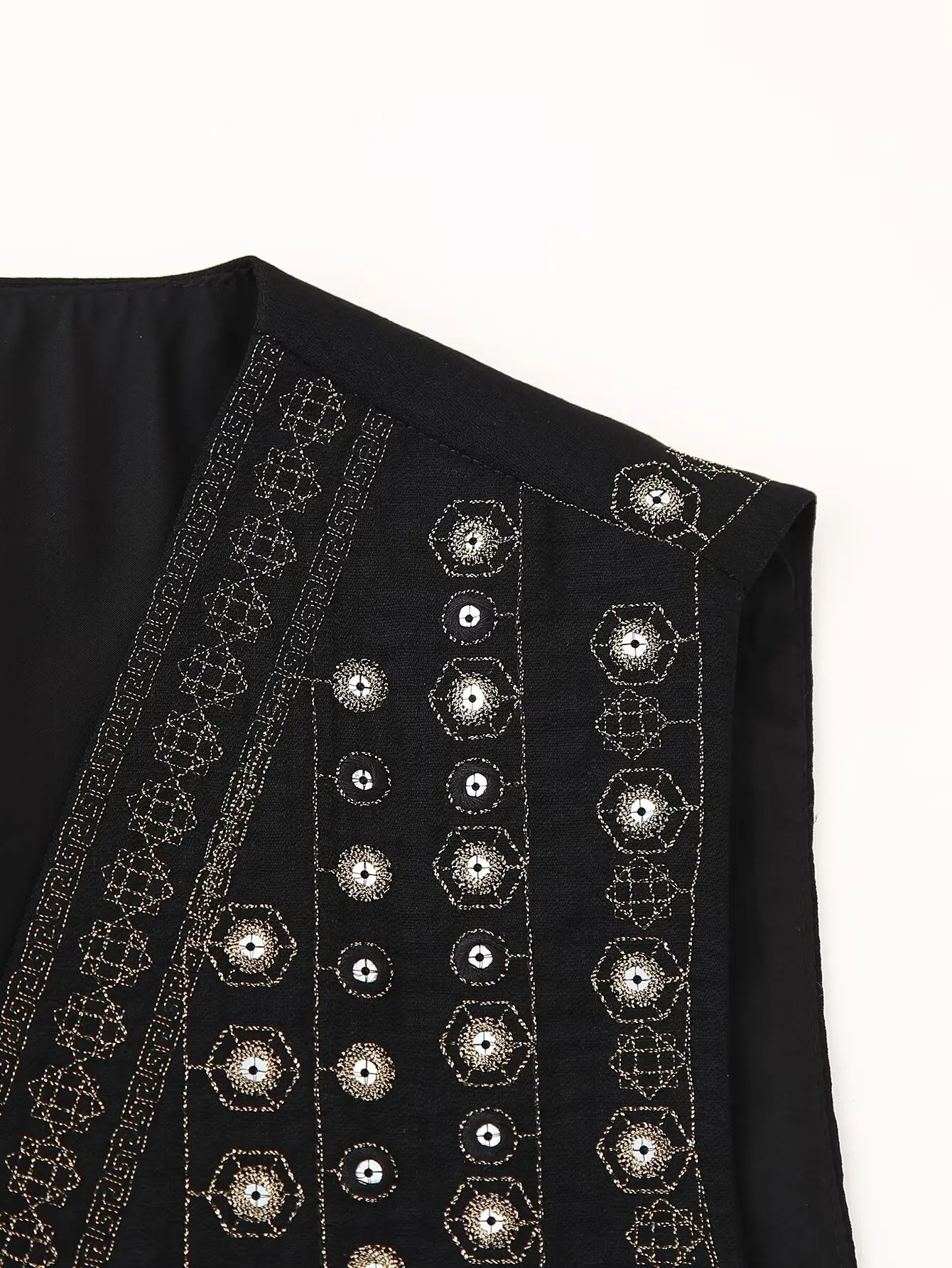 Twilight Boho Sequin Embroidered Vest