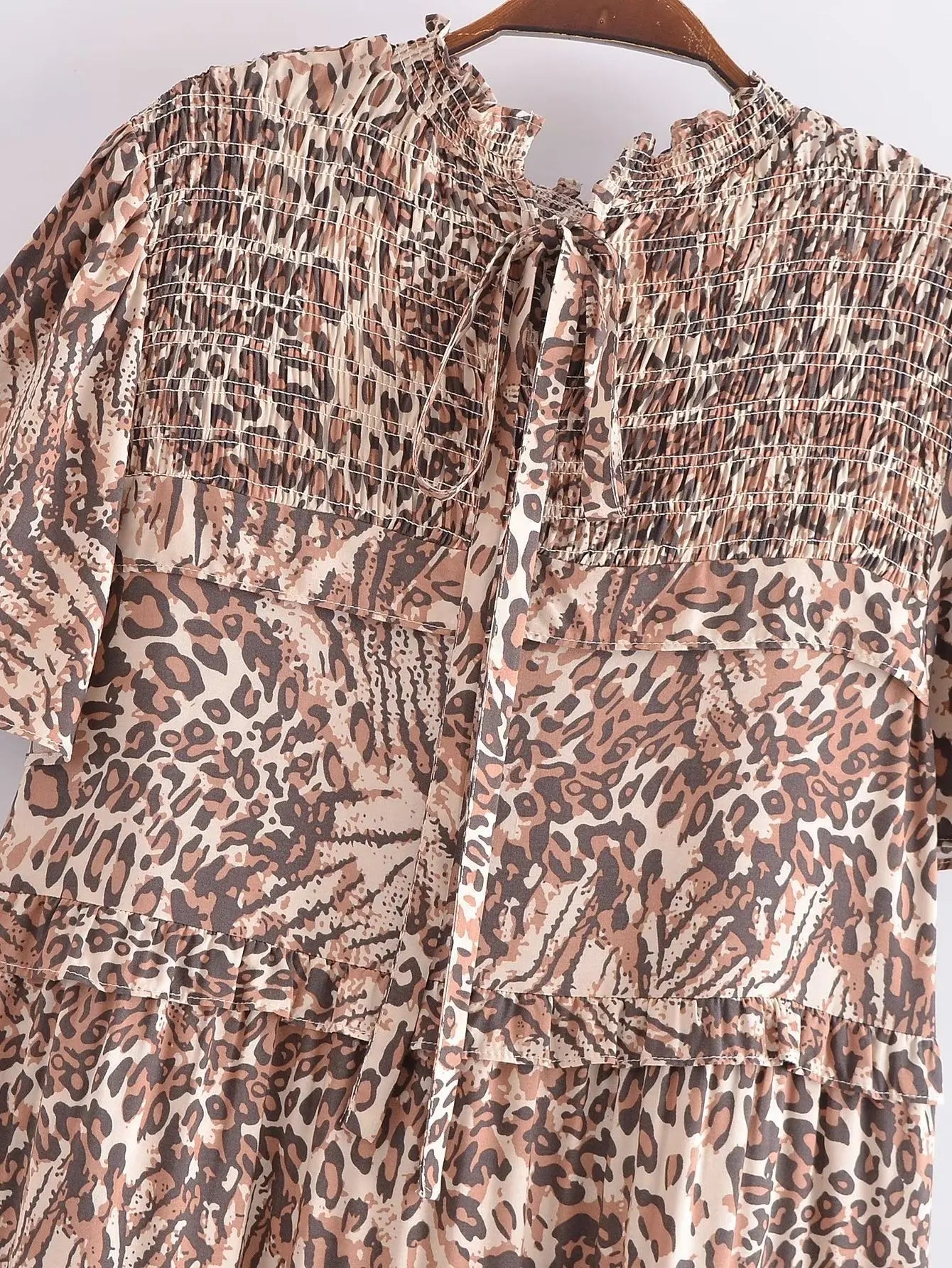 Leopard Dreams Boho Midi Dress