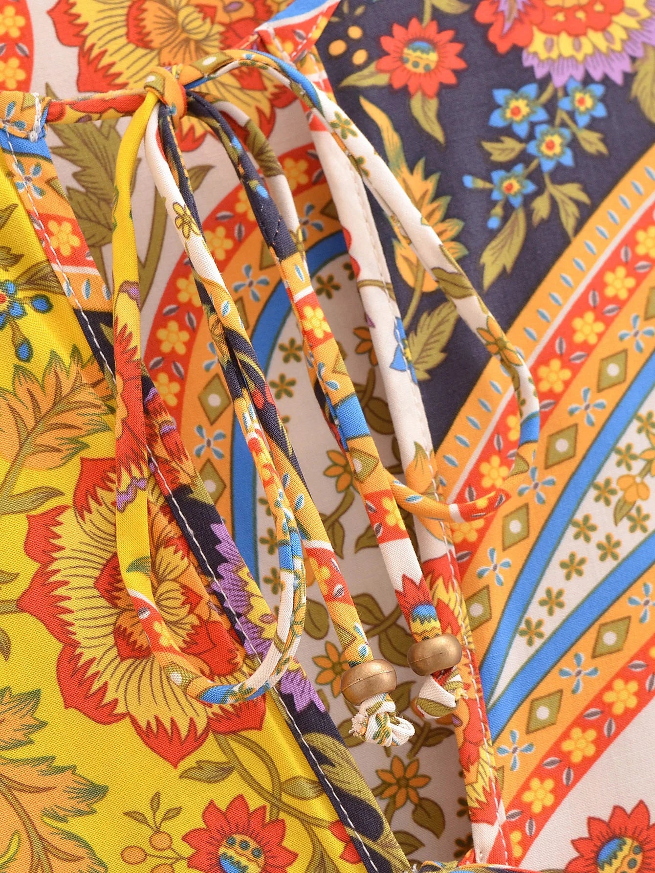 Festival Spirit Boho Floral Print Maxi Dress