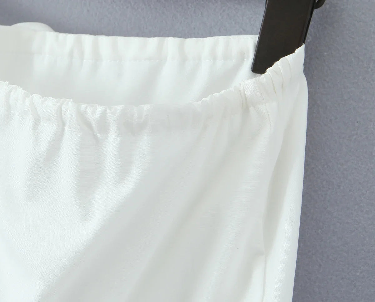 Heavenly White Boho Ruffle Maxi Skirt