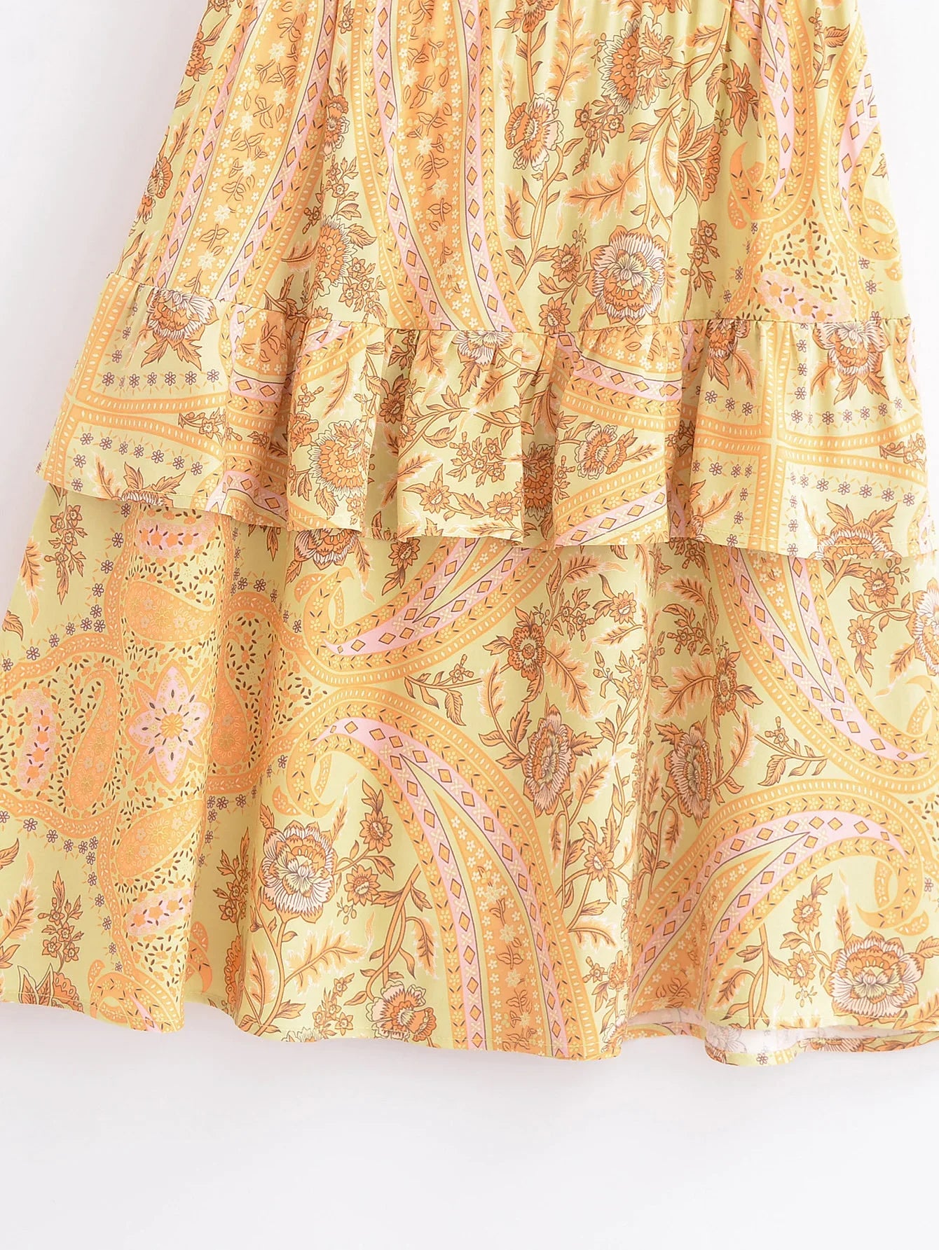 Sun-Kissed Bloom Boho Floral Print Mini Skirt