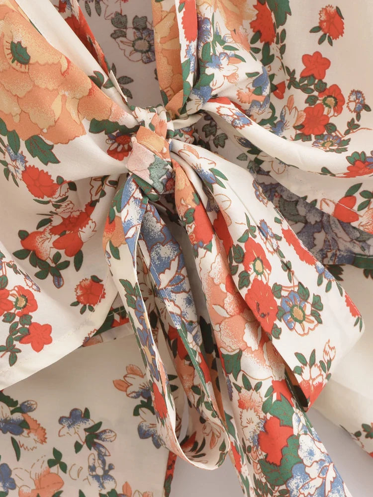Whispering Blooms Boho Floral Print Crop Top