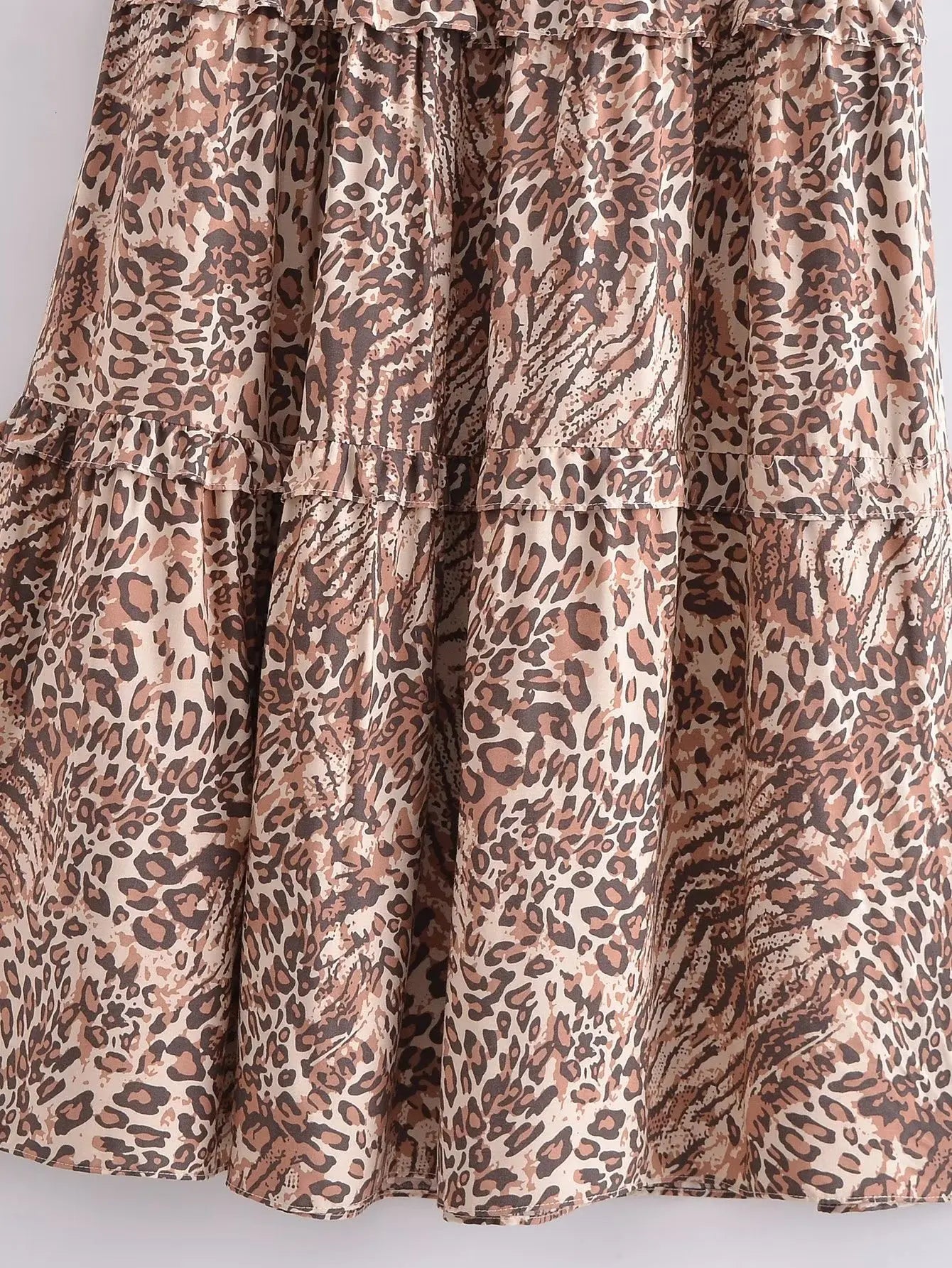 Leopard Dreams Boho Midi Dress