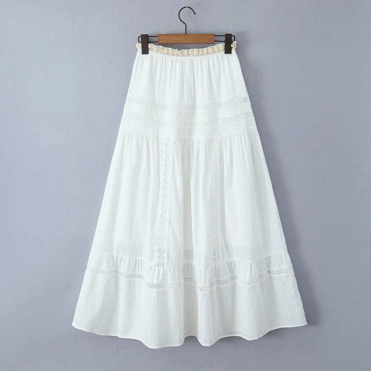 Daisy Breeze Floral Boho Maxi Skirt
