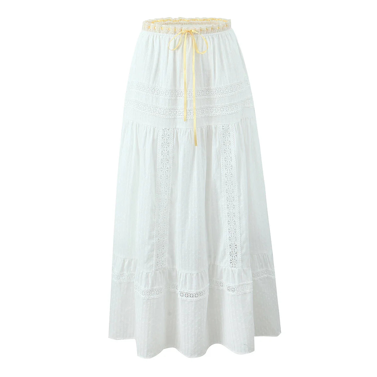 Daisy Breeze Floral Boho Maxi Skirt
