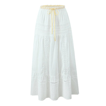 Daisy Breeze Floral Boho Maxi Skirt