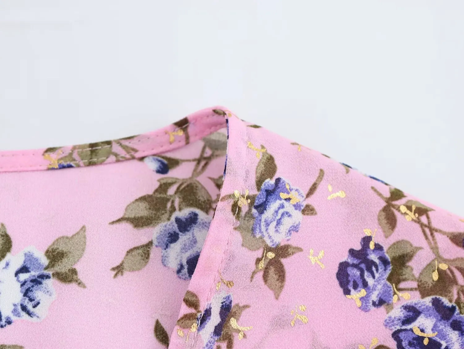 Rosy Bloom Boho Floral Print Semi-Sheer Crop Top