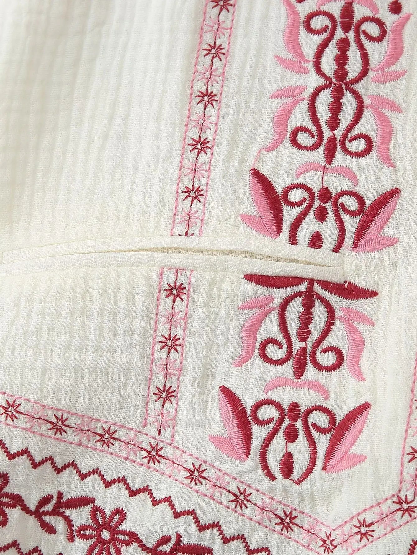 Daisy Blooms Boho Floral Embroidered Vest